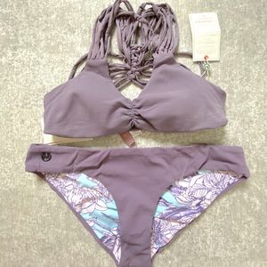 Purple reversible bikini set